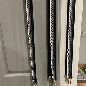 Black and White Purse Straps for Clear Bags